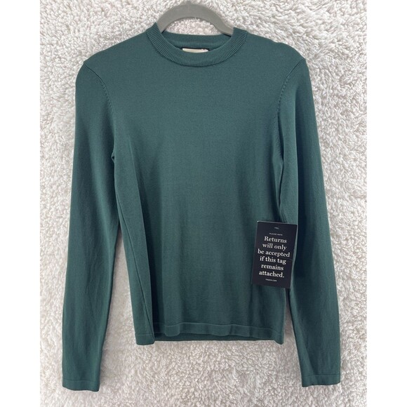 Tuckernuck Evergreen Knit Vanessa Top Size S High Crewneck Slim Fit Base Layer - Picture 1 of 7